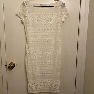 Cream Banana Republic Lace Midi Dress (XS)
